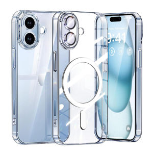 Official Magnet Clear Cover For Magsafe Original Case Iphone 17 Air 15 14 Plus 11 12 13 16 Pro Max Camera Accurate Protection