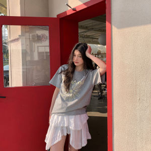 High Waist Asymmetrical White Mini Skirt Womens Spring Summer Cake Skirt Masalady Studio Loose Fit Baking Short Skirts