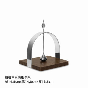 Decorative Walnut Wood Base Stainless Steel Tissue Holder Home Decor Restaurant Hotel Western Napkin Box Nordic Style Pure Color