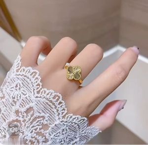 [ Bayar Ditempat ] Cincin Semanggi Gold Manis Korea Style Wanita Dewasa