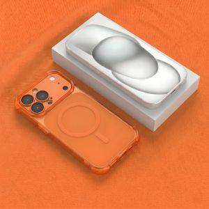2in1 Four Corner Anti Drop Matte For Magsafe Magnetic Phone Case For IPhone 17 16 15 14 13 Pro Max Acrylic Shockproof Back Cover