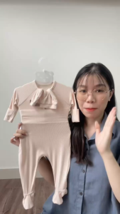 Set Newborn COOKIE Cài Giữa Kèm Mũ Cho Bé Size Từ 0 Đến 1 Tháng 2026