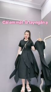 Đầm Váy dự tiệc nữ tiểu thư thời trang áo thun gân phối tầng xòe sang chảnh (CÓ BIGSIZE)- G665+G666