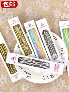 Retro Curved Candle Birthday Party Decoration Creative Spiral Screw in Cake Decor Festive Celebration Candles Accessories