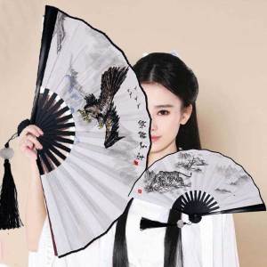 Kipas Lipat Cina / Kipas Tangan Lipat Gaya China Kuno / Kipas Souvenir / Kipas Lipat Sutra China