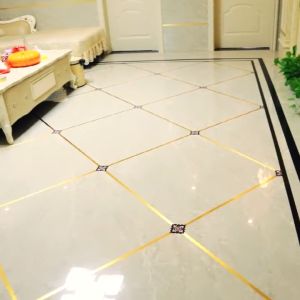 Tile Stickers Decorative Home Ground Tile Wall Decor Gold/Silver Foil Self Adhesive Tile Stickers Tape Wall Floor Decor