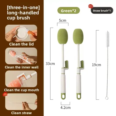 CAROTE | 3-in-1 Multifunctional Long-handle Cup Brush