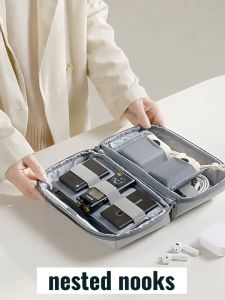 New Premium Upgrade Design Travel Digital Electronics Cables Battery Charger Power Banks Storage Organizer Gadget Pouch Waterproof Portable Bag