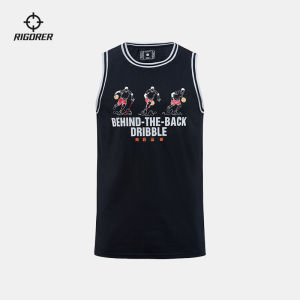 Rigorer Sports Vest 2023 Summer New Basketball Training Breathable Casual Smile Face Pattern Sleeveless Top for Men