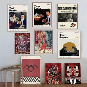 Twin Peaks ซีรีย์ทีวีโชว์โปสเตอร์คุณภาพดีพิมพ์และโปสเตอร์โปสเตอร์คุณภาพสูงโปสเตอร์ศิลปะบนผนังภาพวาดการตกแต่งบ้านศึกษา