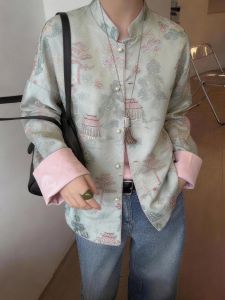 QINGNAER | Elegant Chinese Style Large Size Blazer