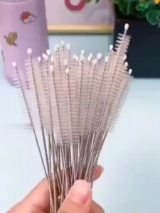 30Pcs Straw Cleaner Brush Kit Stainless Steel Long Pipe Cleaners Straws Pipe Cleaning Brush Nylon Tube Brush for Water Bottle Tumbler Drinking Straw Reusable Straw Cleaning Brushes
