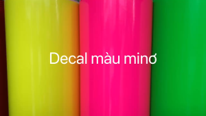 Decal màu minơ màu dạ quang không phát sáng