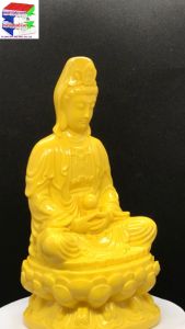 Tượng phật quan âm ôm ngọc đức mẹ quan âm tay cầm hòn ngọc (nhiều màu sắc) cao 26 cm. trang trí tiểu cảnh bonsai ghép lũa để bàn trà phòng khách bàn làm việc trên ô tô đồ thờ cúng phong thủy…