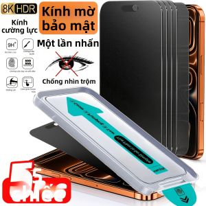 NNBILI 5 Miếng Bảo Vệ Màn Hình Bằng Kính Cường Lực Mờ Chống Gián Điệp Cho iPhone 18 Pro Max Với Bộ Dụng Cụ Lắp Đặt Tự Động Căn Chỉnh