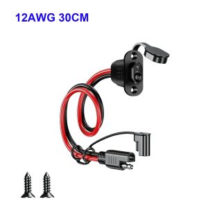 Kebidumei | 12/18 AWG SAE Quick Connector Harness 30/50/60CM SAE Extension Cord Sidewall Port Male Plug to Female Socket for Charger