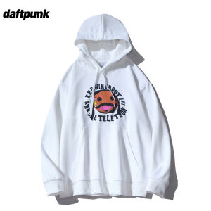 American Style Mens Hoodie Spring Autumn Trendy Letter Print Sweatshirt Japanese Hong Kong Style Large Size Couple Outerwear