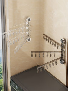 Foldable Anti-Wind Socks Underwear Drying Rack Balcony Hanging Holder Multi-Functional No-Punching Required Plastic Coat Hanger