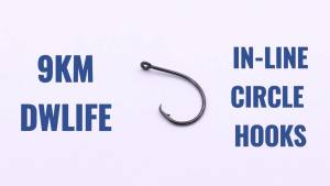 Inline Circle Hooks Saltwater Fishing Catfish Hooks 25~100Pcs Wide Gap Non-Offset for Bass Salmon Striped Fishing Circle Hooks