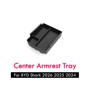 Center Console Armrest Organizer Tray Box For BYD Shark 2026 2025 2024 TPE Cup Holder Insert BYD Shark 6 Accessories