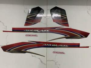 Bộ tem airblade 2008 màu đỏ hàng nhập Thái Lan chất lượng cao dành riêng cho dòng xe này tem in lụa màu sắc cực đẹp giá bán cực tốt bán lẻ như bán sỉ