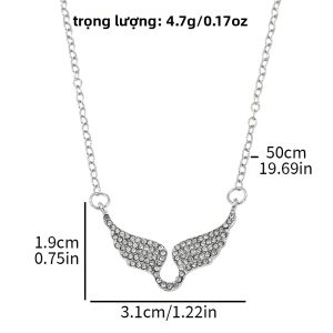 Takara Tomy | Cánh Thiên Thần Mặt Dây Chuyền Vòng Cổ Tối Giản Đá Trang Sức Thời Trang Dành Cho Nữ Và Bé Gái Ánh Sáng Quà Tặng Cao Cấp Cosplay Chống Đỡ Kim Loại