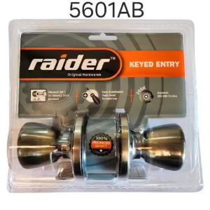 RAIDER Tubular Entrance Lock Set #5601ab