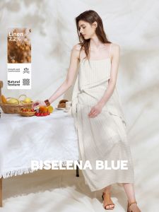 BEIQIANI | Irregular Striped Linen Suit