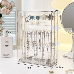 Simple Transparent Large Capacity Multi-Function Jewelry Box Creative Necklace Bracelet Earring Ring Display Stand Storage Box for Women