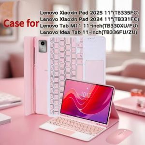 Case for Xiaoxin Pad 11 in 2024/2025Bluetooth Keyboard Cover for Lenovo Tab M11 11inchfor Lenovo Idea Tab 11 Smart Stand Cover