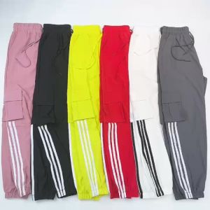 Quần dài jogger nữ tập gym yoga aerobic thể thao co dãn nhẹ có túi chất liệu vải dù BINSPORTS Q177