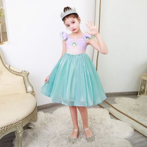 Halloween Mermaid Princess Dress Sparkling Shell Performance Dress Childrens Birthday Gift Dress Girls Clothing Stage Costume