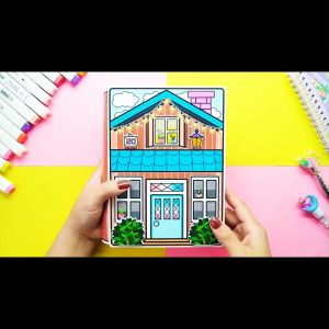 Đồ chơi DIY ngôi nhà búp bê giấy cắt thủ công Toca Life World cho bé mẫu TA98