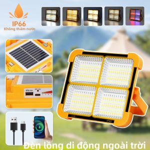 Đèn LED Sạc USB Năng Lượng Mặt Trời Đèn Lồng Di Động Sạc Kép Đèn Khẩn Cấp Chống Nước Để Cắm Trại Du Lịch Ngoài Trời Đi Bộ Đường Dài Bên Công Viên