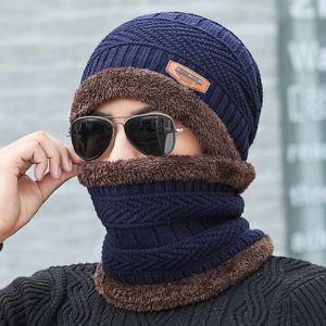Womens Winter Thermal Hood Soft Plush Hat with Scarf and Mask Windproof Ear Protection for Outdoor Riding and Cycling