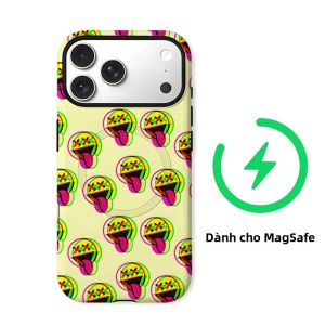 Ốp Điện Thoại Hai Lớp Neon Grin Smiley Cho iPhone Chống Sốc Chống Trầy Xước PC Mềm + Vỏ TPU Thiết Kế Chống Bụi Chống Trượt