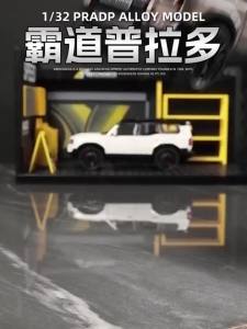Scale 1:32 Prado Toy Car Model Alloy Diecast 6 Doors Opened Light Sound Pull Back Off-road SUV Models Kids Christmas Day Gifts
