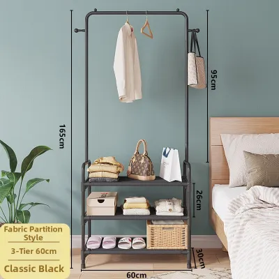 genuo | Indoor Floor Standing Folding Clothes Drying Rack Balcony Bedroom Small Size Clothes Storage Holder for Overnight Clothes