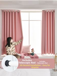 ORIENTAL LAN | Total Blackout Easy Install No-Drilling Curtains