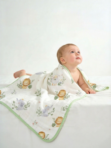 QIAOLEXIONG | Soft Absorbent 100% Cotton Baby Bath Towel