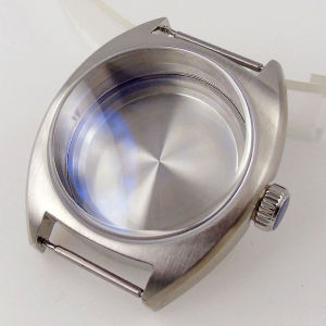 Tandorio | Retro Brush Small 36mm AR Bow Sapphire Glass Watch Case for NH35 NH34 NH38 ETA 2824 Miyota 8215 Big Crown