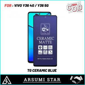 Promo Tempered Glass Ceramic Matte Anti Spy VIVO Y36 4G / Y36 5G Tg Anti Gores Ceramic Matte Anti Spy
