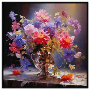 Tranh treo tường tranh dán tường tranh tĩnh vật bình hoa tranh in canvas decor CGI 187