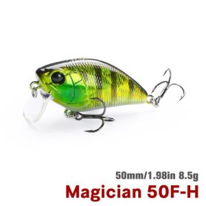 TSURINOYA Magician 50F 8.5g 50mm Crankbait Fishing Lure Shallow Range Floating Crank Wobblers Surface Artificial Baits Pike Bass