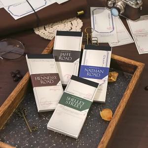 50Sheets Monologue Notebooks Retro Collage Writing Paper package Notebooks Scrapbook 143*65mm Basic Material Memo Memory