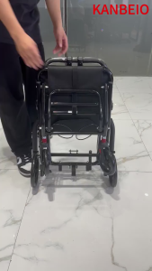 Lightweight Foldable Wheelchair Portable Travel Wheelchair for Elderly Disabled Patient Home Outdoor Mobility Support 100kg Max Load Kerusi roda