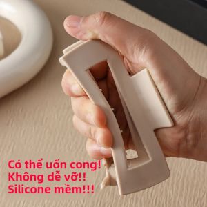 Kẹp Tóc Silicon Mềm Mại Chống Sốc Hình Cá Mập Dành Cho Nữ Dùng Cho Thể Thao Ngoài Trời Đạp Xe Phụ Kiện Bảo Vệ Đầu Thời Trang Hình Học