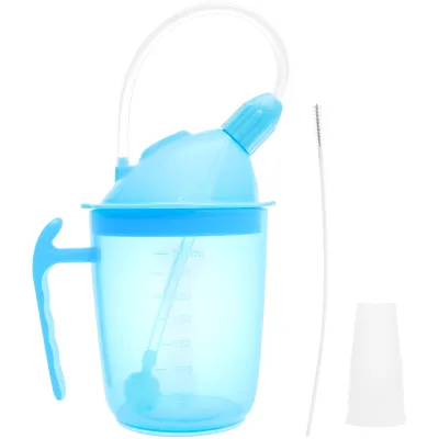 350ml Adult Sippy Cup Elderly Spill Proof Cup Practical Anti Choking Elderly Sippy Mug Controll Flow Rate for Senior Drinking