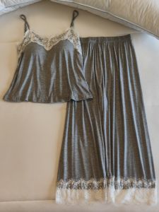 Padded Pajamas Womens Four Seasons Internet Celebrity Open Back Overall Dress Set Spring Summer Autumn and Winter Thin Modal Cotton Home Wear