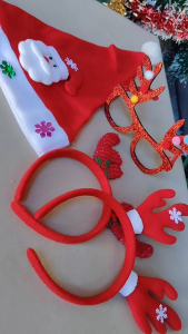 Holiday Christmas Headband Hat Eyeglass Party Photo Props Cute Christmas Caroling Costume Accessories